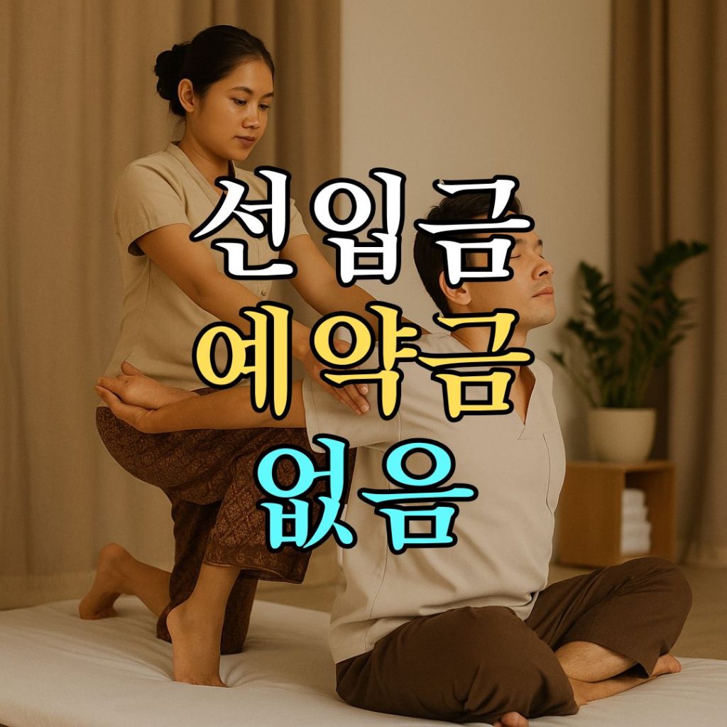 선입금 예약금 없음